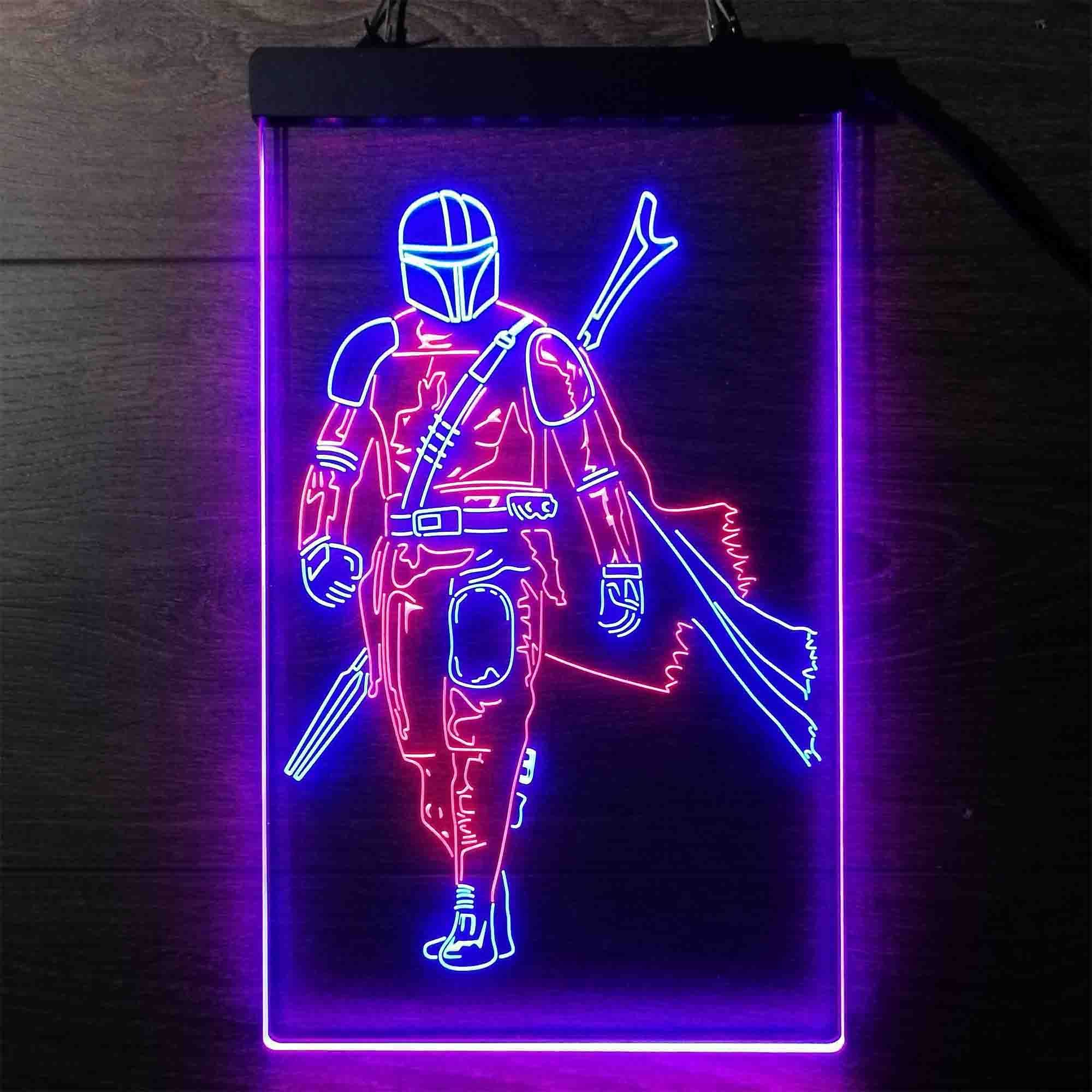 Star Wars The Mandalorian Dual LED Neon Light Sign